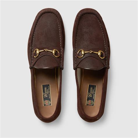 gucci men's 1953 horsebit studded suede loafer beige 311146|Gucci 1953 Horsebit Frame Loafers .